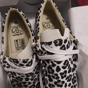 White Leopard Gabby Sneakers